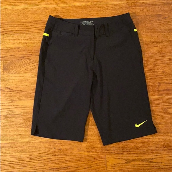 Nike Pants - Nike women’s Tour Performance Bermuda golf shorts black with neon trim size 2